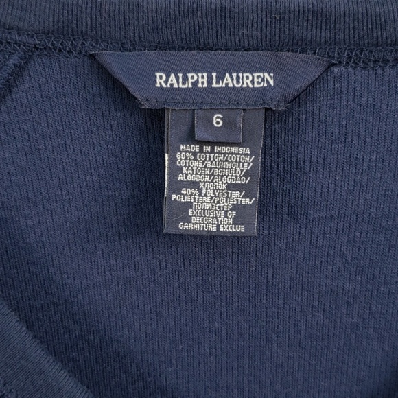 Ralph Lauren Polo Navy Button Down Cardigan Size 6 - Picture 3 of 5